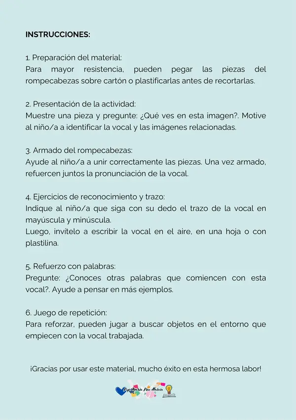 Rompecabezas vocales 