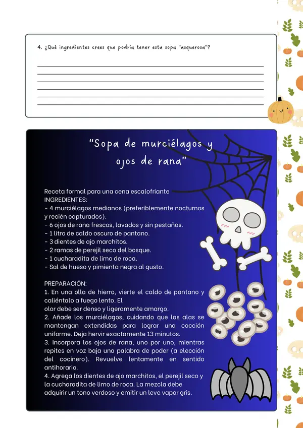 " Comprensión Lectora:  GUÍA 9   “sopa de murcielagos”  + Método R.I.C.E. (OA 8)"