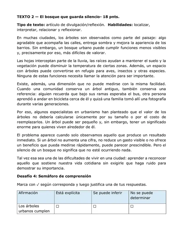 comprensión lectora 2°medio