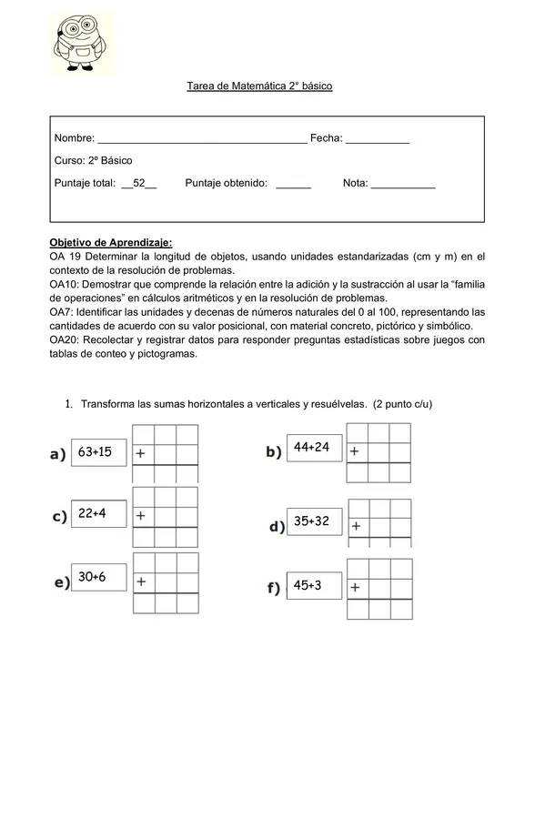 Guía matemática 2° Básico