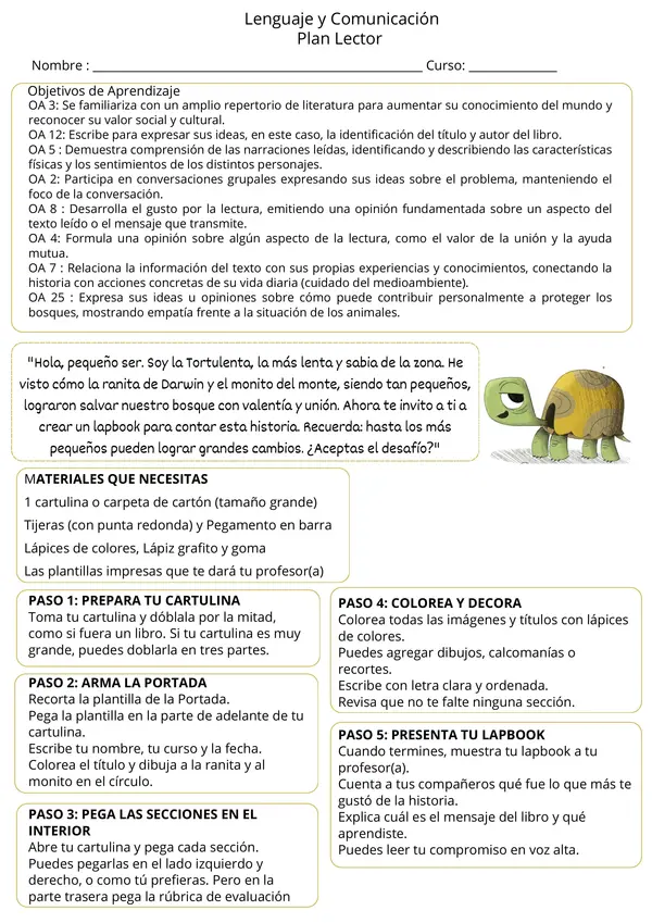  Lapbook "Minihéroes contra la extinción" - Plan Lector 