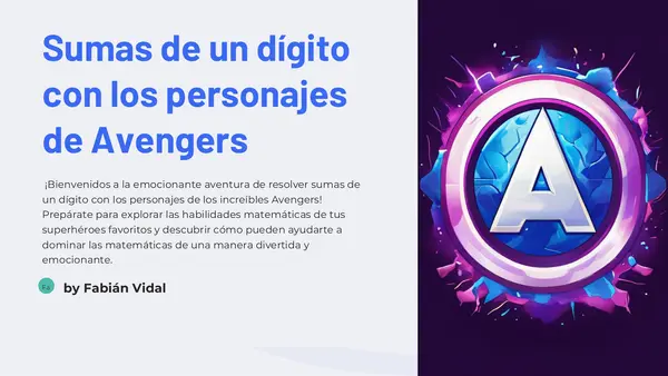 Resuelve problemas de sumas de 1 dígito con los personajes de Avengers