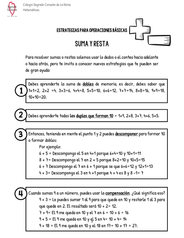 Cuadernillo 2 de Cálculo mental 3º Básico