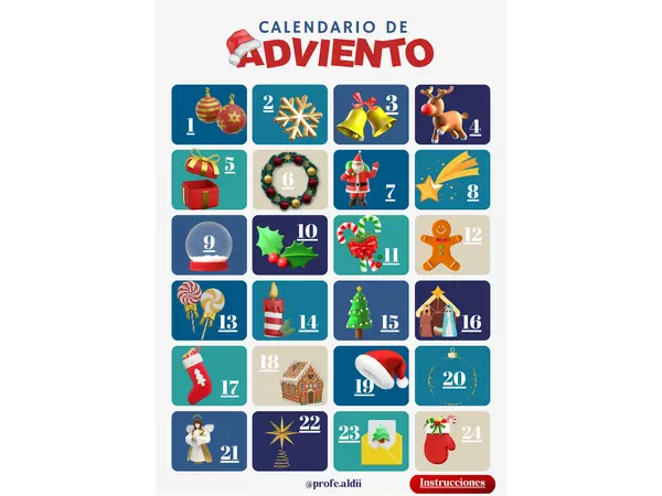 Calendario de Adviento Digital (PDF Interactivo) 🌟🎄