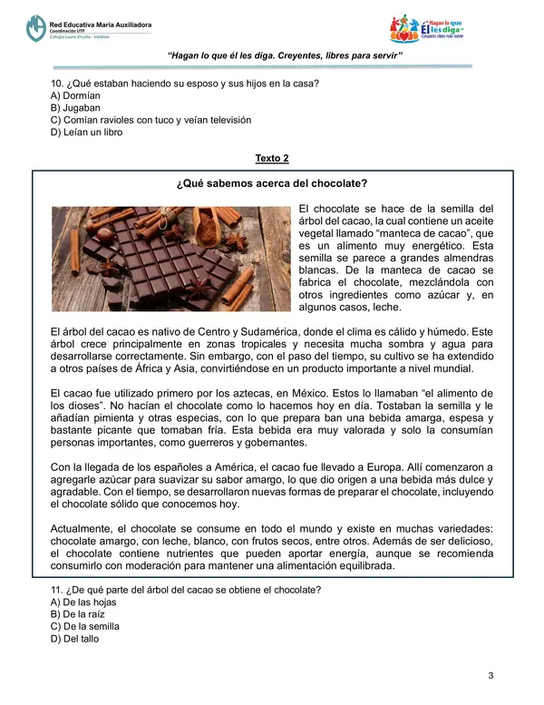 Guía de Comprensión Lectora - Localizar información en un texto