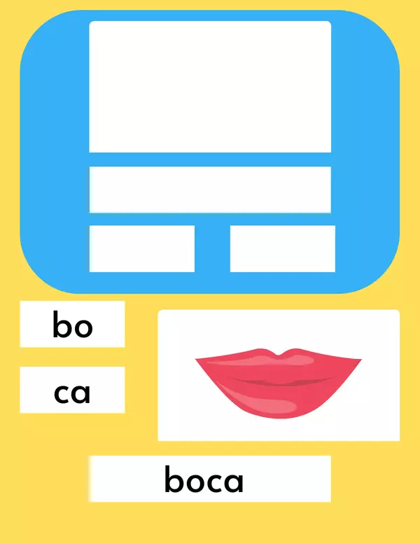 Fichas para  trabajo de silabas  Método global