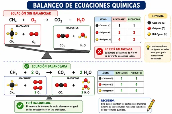 Actividad: Balanceo de ecuaciones químicas