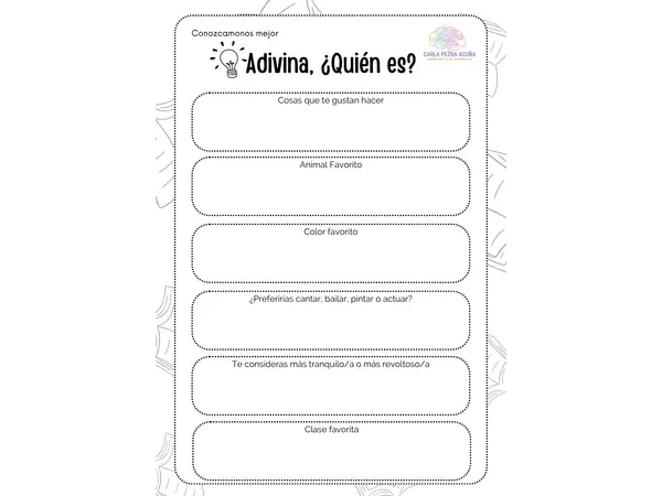 Primeros días de clases, ¿Quién es?