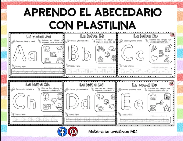 APRENDO EL ABECEDARIO CON PLASTILINA