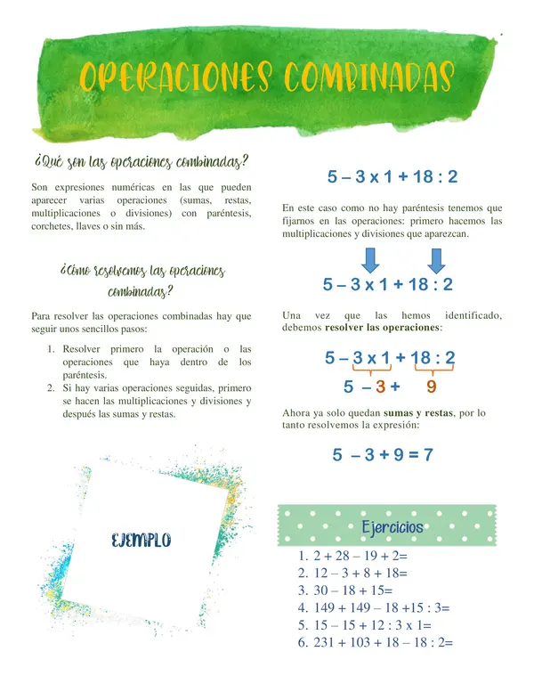 Operaciones combinadas