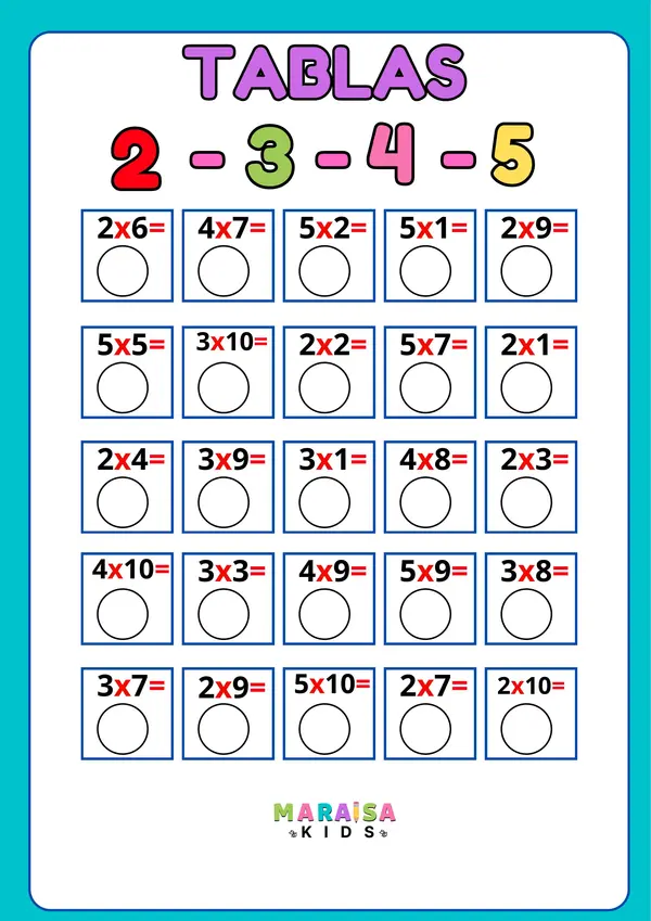 Tablas de Multiplicar Lúdica 
