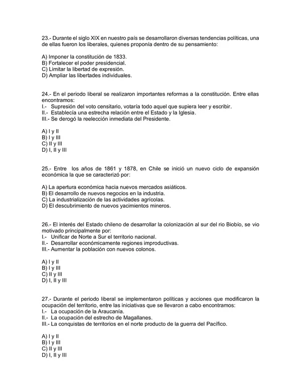 Evaluacion de Historia y Geografia 6 Basico: la independencia de Chile