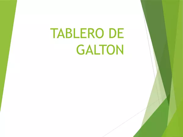 Presentacion Matematica, Primero Medio, Tablero de Galton
