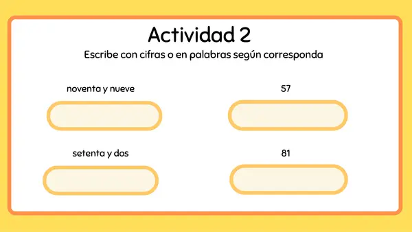 Leer, escribir, contar y representar números hasta 99 (repaso)
