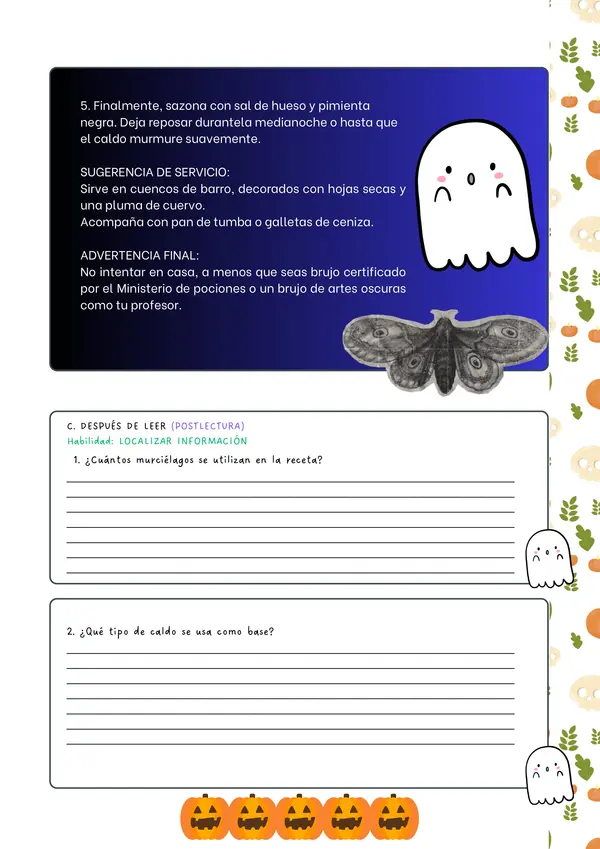 " Comprensión Lectora:  GUÍA 9   “sopa de murcielagos”  + Método R.I.C.E. (OA 8)"