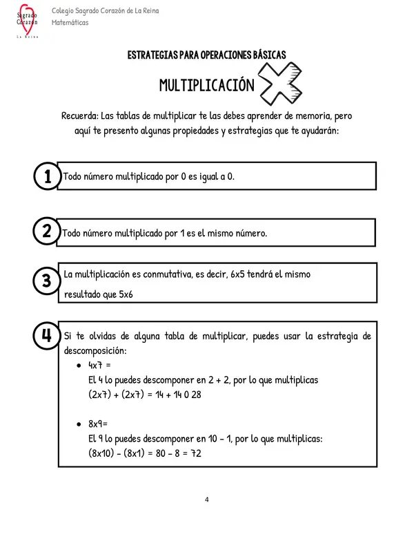 Cuadernillo 2 de Cálculo mental 3º Básico