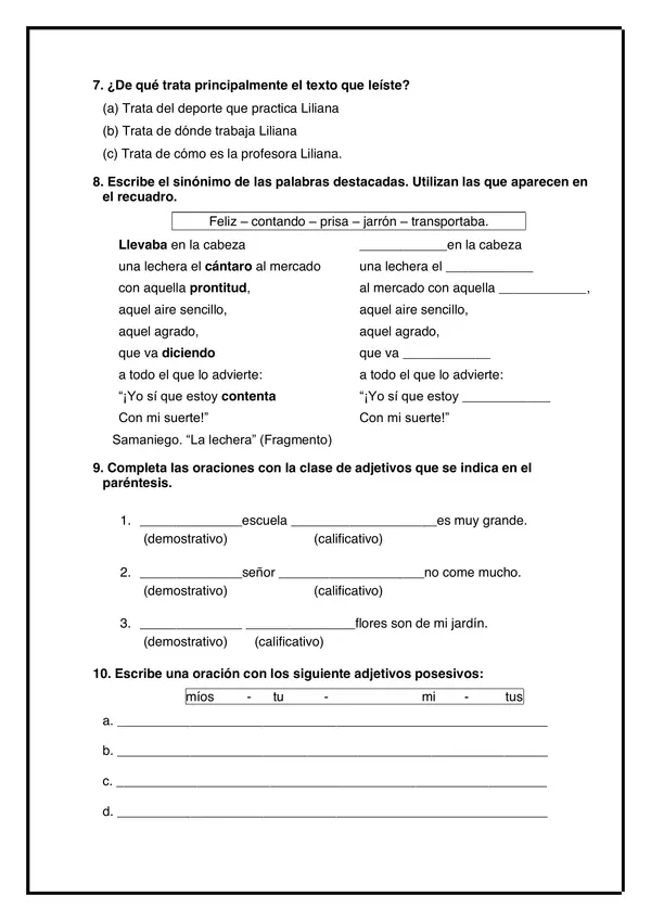 EXAMEN 6 - COMUNICACIÓN II PARTE