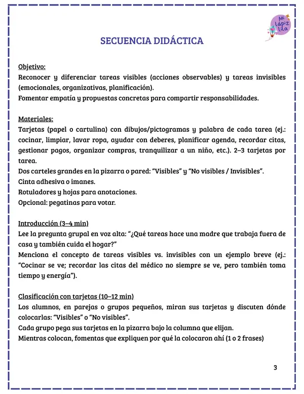  Un día en la vida de mamá valorando el trabajo invisible.