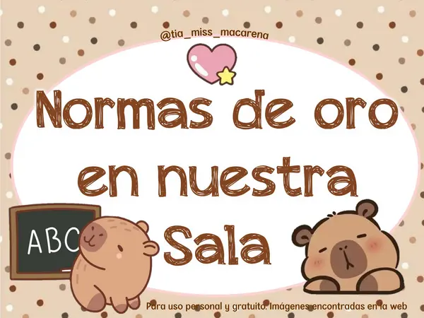 Normas de la sala Capibaras