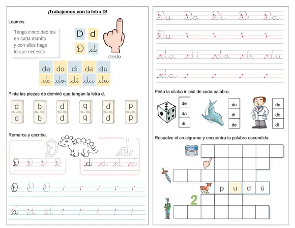 Guía 1° básico "Letra D"