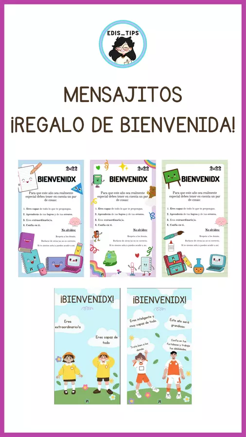 Vuelta al colegio: regalo de bienvenida (Español) - material de la