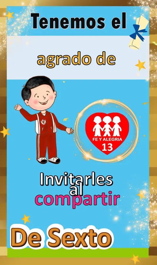 RECURSO LIBRE 34 - INVITACIÓN PARA GRADUACIÓN EDITABLE