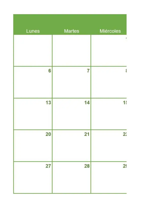 Calendario grande para oficina