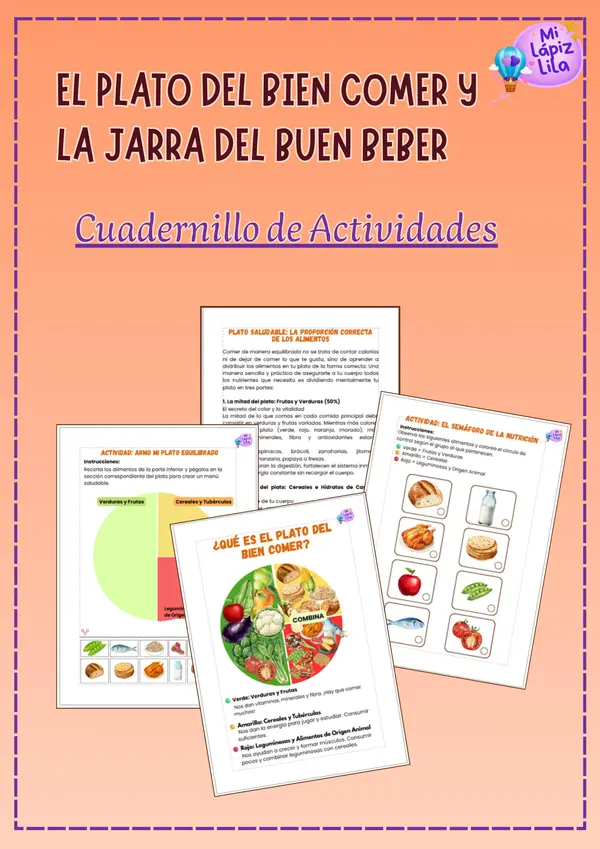 EL PLATO DEL BIEN COMER Y JARRA DEL BUEN BEBER