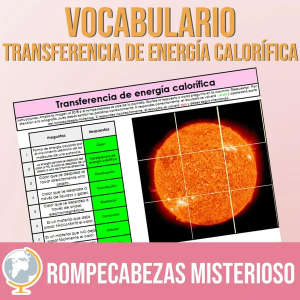 Transferencia de energía calorífica rompecabezas misterioso