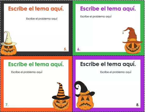 Halloween: formato tarjetas para personalizar 9
