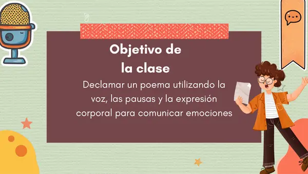 Declamación de poemas (declamar)