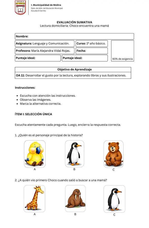 Lectura domiciliaria: Choco encuentra una mamá