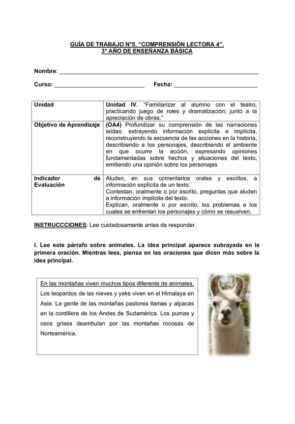 8 archivos  drive, Diciembre,lenguaje,unidad 4, tercero basico