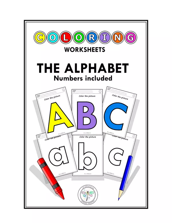Worksheets Coloring The Alphabet Numbers included 0 to 10