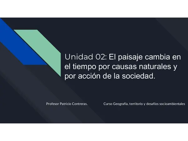 Unidad 2 Geografía territorio y desafíos socioambientales