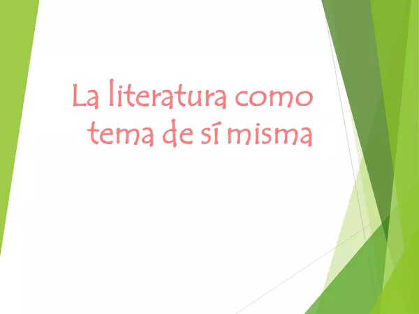 PRESENTACION LA lITERATURA Y CULTURA COMO TEMA EN SI MISMA, lenguaje, cuarto medio