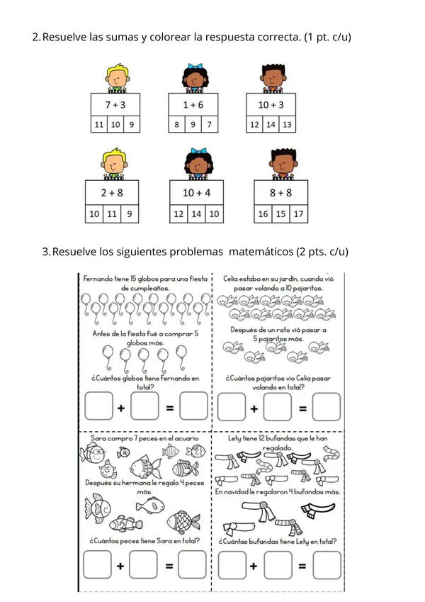 Evaluación de Matemáticas 