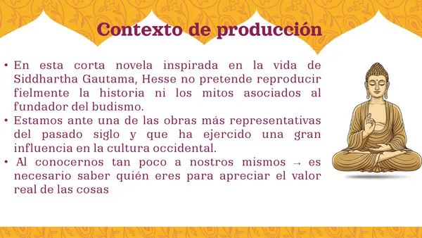 Contextualización libro Siddhartha - Hermann Hesse