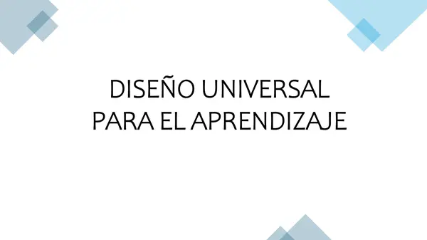 DUA Diseño Universal para el Aprendizaje
