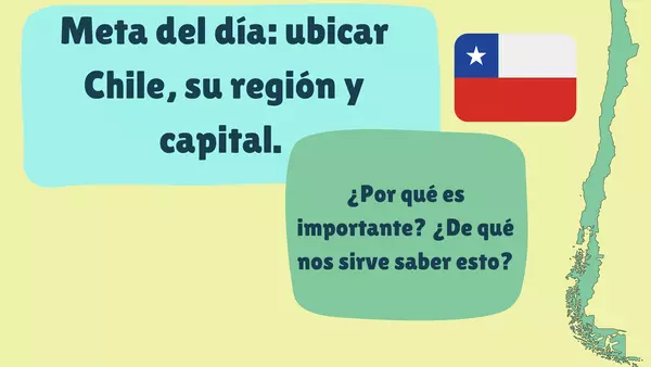 1°Básico: Ubicar en el mapa Chile, nuestra región y nuestra capital.