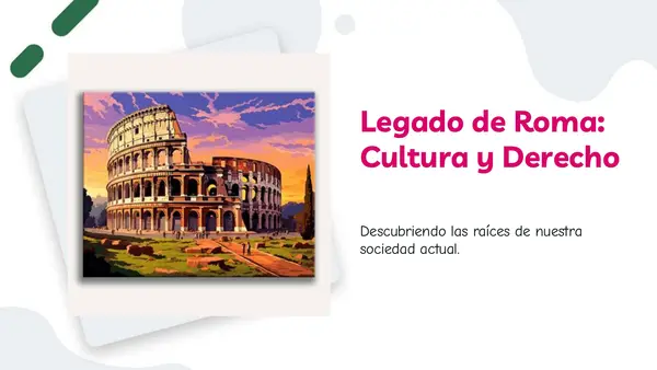 Legado de Roma cultura y derecho.