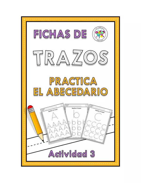 Fichas de actividades de Trazos Abecedario Letras 3