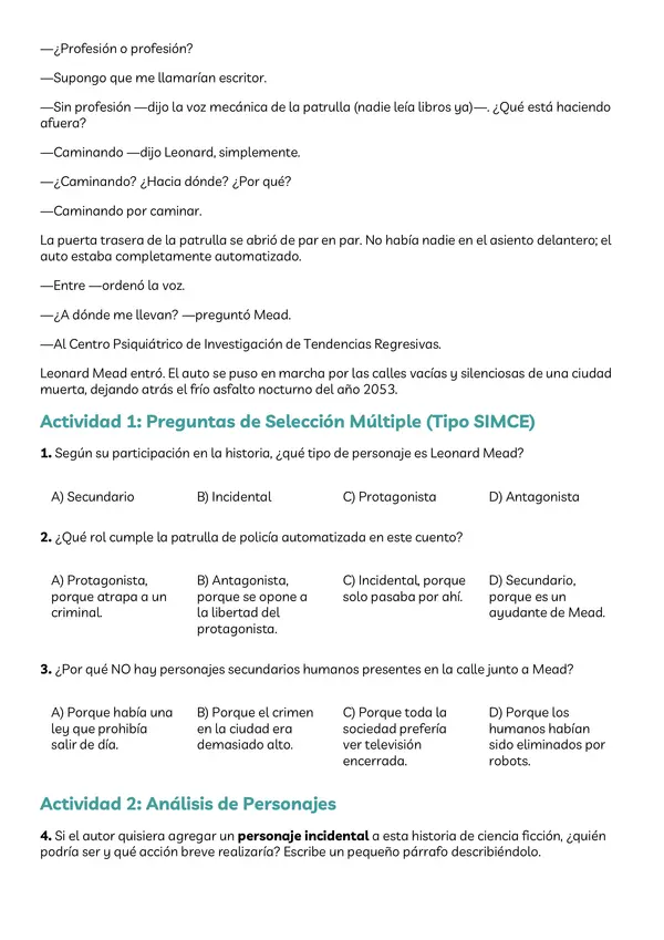 Guía género narrativo: tipos de personaje