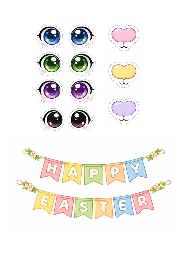 “Printable de Pascua: Conejito Recortable y Actividades Educativas”