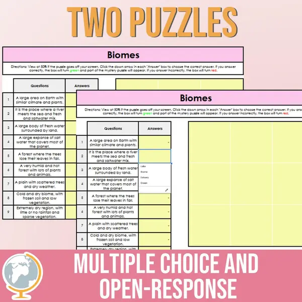 Biomes Mystery Puzzle