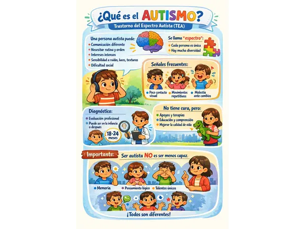 Cartel Educativo sobre Autismo TEA