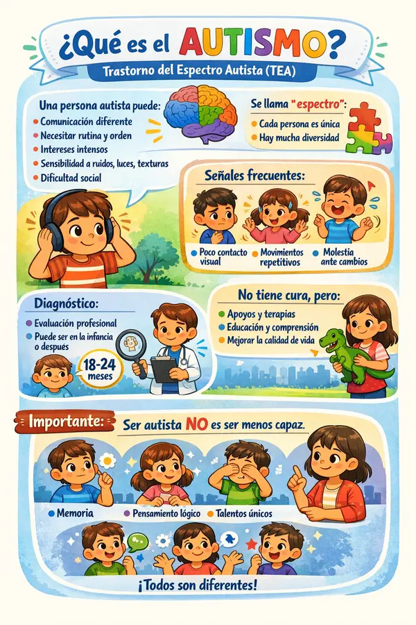Cartel Educativo sobre Autismo TEA