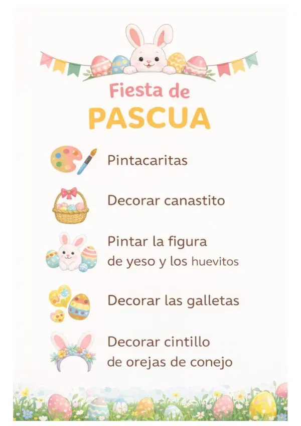 Lista de Actividades de Pascua