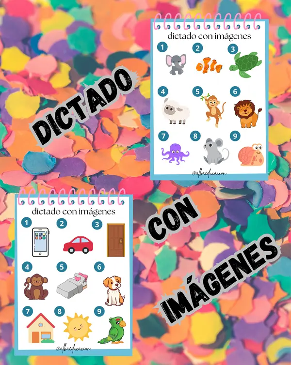 dictado con imágenes