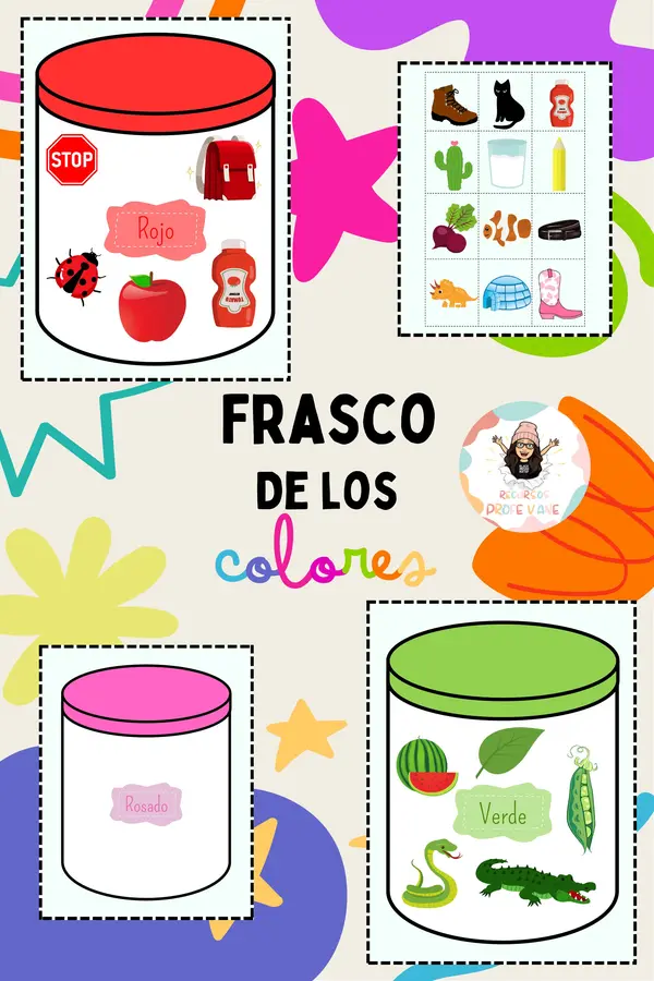 Frascos de colores